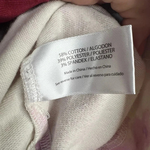 Wildfox Women's Purple Tie-Dye Star Print Pullover Sweatshirt Cropped Size XL - Picture 11 of 12